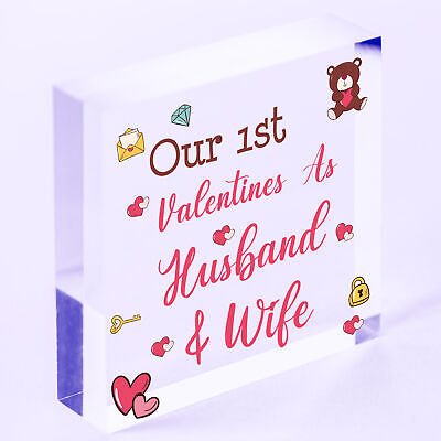 1st Valentines Day As Husband Wife Valentines Day Card For Husband Wife Heart