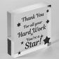 Colleague THANK YOU Gifts Wooden Heart Plaque Employee Teacher Volunteer Gifts