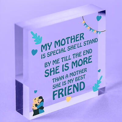 She Is My Bestfriend MUM Hanging Wooden Heart Decoration MOTHER'S DAY Gift