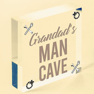 Grandads Man Cave Plaque Grandad Gifts For Christmas Gifts From Grandchildren