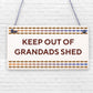 Grandads Shed Workshop Garage Hanging Garden Plaque Gifts For Grandad Dad