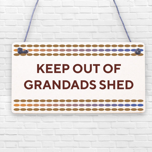 Grandads Shed Workshop Garage Hanging Garden Plaque Gifts For Grandad Dad