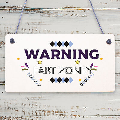 WARNING FART ZONE Funny Man Cave Sign Gaming Gift For Men Him Boys Bedroom Sign