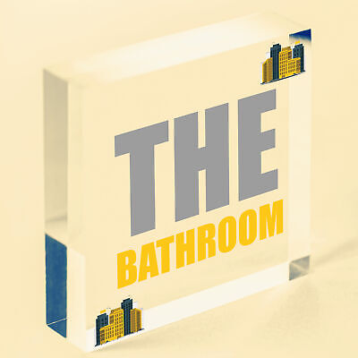 THE BATHROOM Sign Nautical Theme Toilet Loo Bathroom Sign Beach Theme