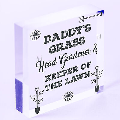 Daddy's Grass Garden Lawn Shed Father's Day Hanging Plaque Dad Gift Sign