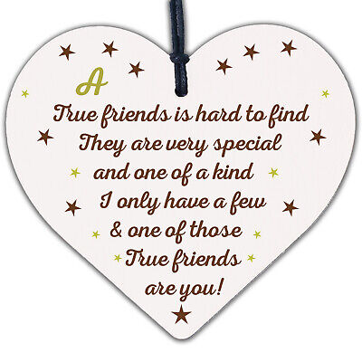 True Friend Wooden Special Friendship Gift For Women Thank You Gift Keepsake