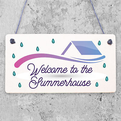 Welcome To The Summerhouse Sign New Home Gift Friendship Gift Home Decor