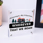 Always At Home Caravan Motorhome Camping Camper Hanging Plaque Friendship Sign