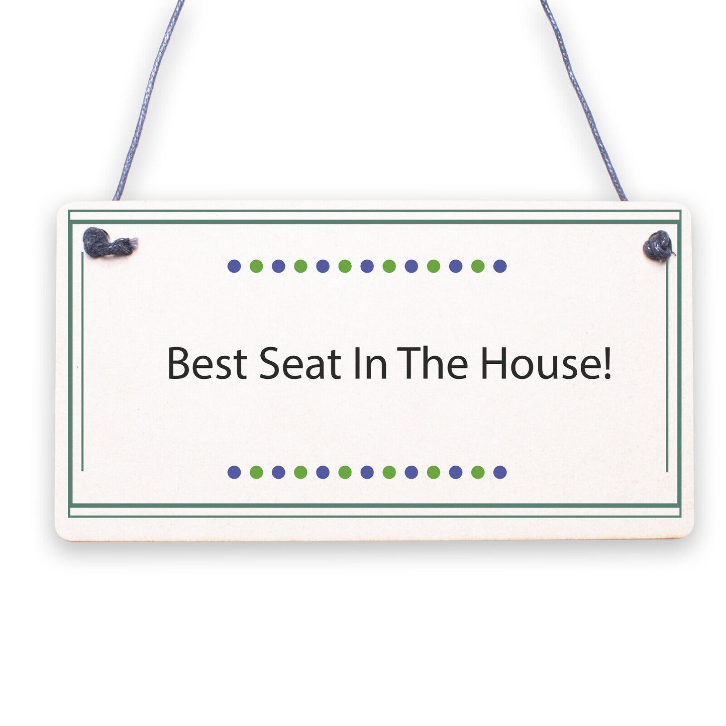 Funny Best Seat In The House Toilet Bathroom Loo Sign Hanging Wall Door Plaque