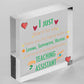 Teaching Assistant Thank You Gift Wood Heart Teacher Nursery Leaving School Gift