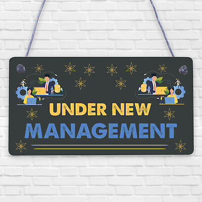 Under New Management Novelty Wedding Night Decoration Hanging Plaque Sign Gift