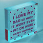 Birthday Gift For Dad Novelty Wooden Heart Sign Funny Gifts From Daughter Son