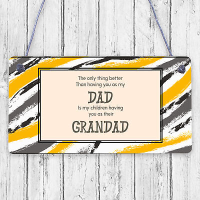 Dad Grandad To Be Grandparent Gifts Hanging Plaque Thank You Birthday Gifts