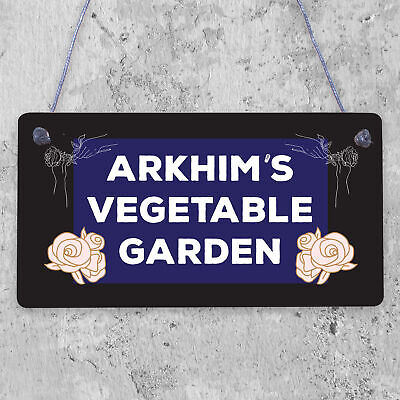 Vegetable Garden Personalised Hanging Allotment Greenhouse Garden Shed Sign