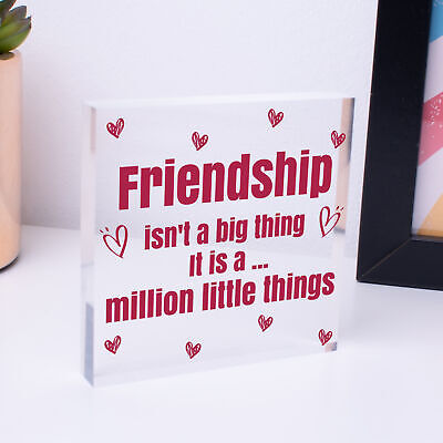 Thank You Gift Friendship Sign Birthday Keepsake Gift Hanging Wall Plaque Gifts