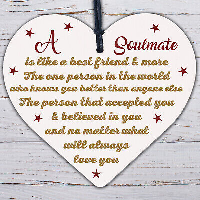 Soulmate Birthday Christmas Card Heart Anniversary Gift For Girlfriend Boyfriend