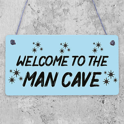 Man Cave Plaque Funny Sign Fathers Day Gift Game Room Boys Bedroom Birthday Gift