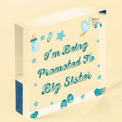 Being Promoted To Big Sister Wooden Hanging Heart Plaque Sisters Love Gift Sign