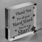 Colleague THANK YOU Gifts Wooden Heart Plaque Employee Teacher Volunteer Gifts