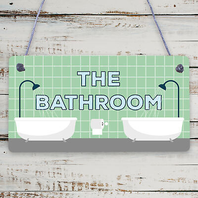 The Bathroom Nautical Theme Bathroom Sign Decorations Shabby Chic Toilet Sign