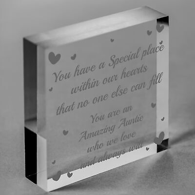 Amazing Auntie Gifts For Birthday Wooden Heart Sign Thank You Gifts For Auntie