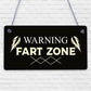 WARNING FART ZONE Funny Man Cave Sign Gaming Gift For Men Him Boys Bedroom Sign