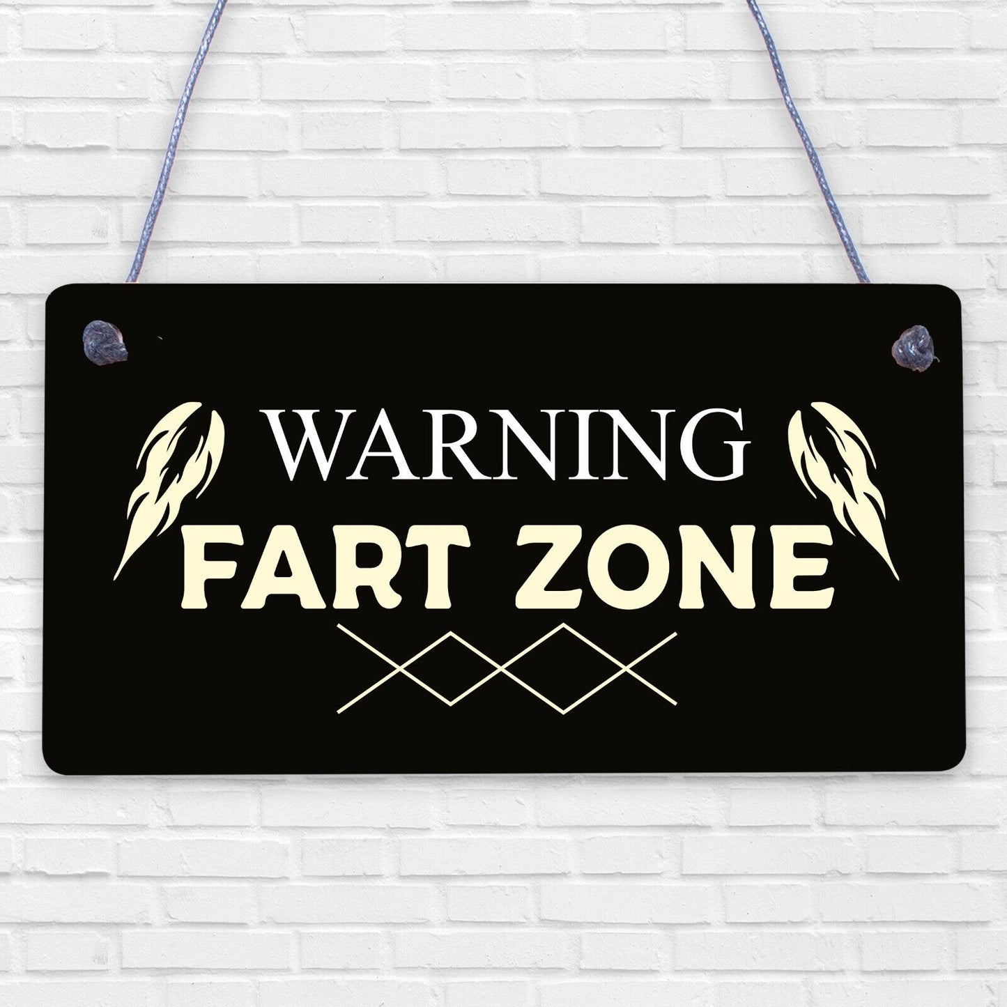 WARNING FART ZONE Funny Man Cave Sign Gaming Gift For Men Him Boys Bedroom Sign