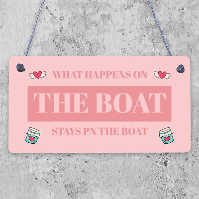 What Happens On The Boat Nautical Decor Shabby Chic Hanging Beach Sign Plaque