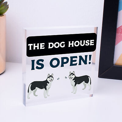 Funny Home Bar Sign DOG HOUSE Man Cave Garage Door Sign Alcohol Gift