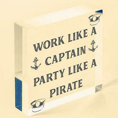 Funny Nautical Sign Captain Pirate Bar Pub Man Cave Plaque Party Friendship Gift