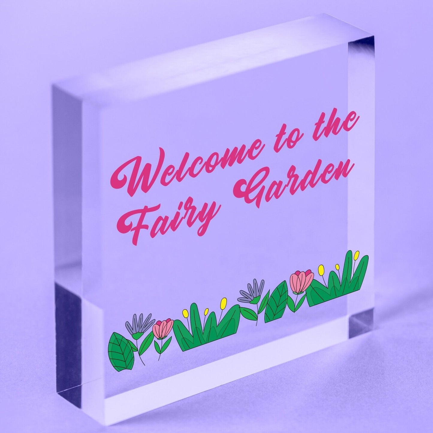 Welcome To The Fairy Garden Hanging Plaque Garden Shed SummerHouse Sign Gifts