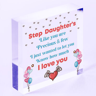 Step Daughter Birthday Christmas Card Gift For Daughter From Step Mum Dad Heart