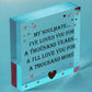 My Soulmate Loved You A Thousand Years Wooden Hanging Heart Valentines Day Gift