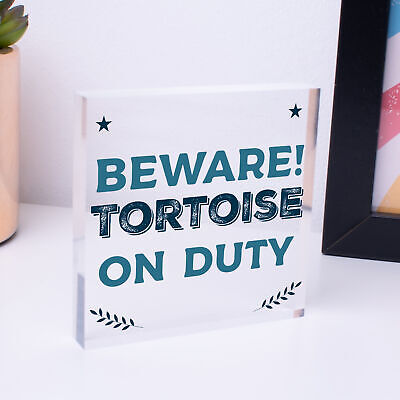 Beware Tortoise Turtle Reptile Pet Animal Sign Home Garden Door Novelty Plaque