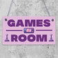 Games Room Man Cave Hanging Plaque Gift For Him Boys Bedroom Plaque Sign