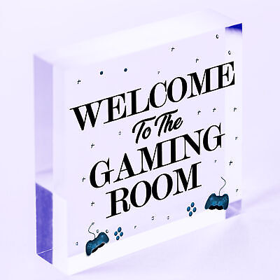 Gaming Room Sign Welcome Sign For Man Cave Boys Bedroom Gamer Gift