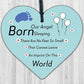 Our Angel Born Sleeping Wooden Hanging Heart Memorial Sign Love Heaven Plaque