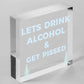 Funny Alcohol Sign Man Cave Home Bar Pub Hanging Plaque Vodka Gin Beer Gifts