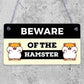 Beware Of The Hamster Novelty Wooden Hanging Shabby Chic Plaque Hamsters Sign