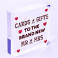 Cards & Gifts New Mr & Mrs Wedding Post Box Gift Table Decoration Plaque Sign