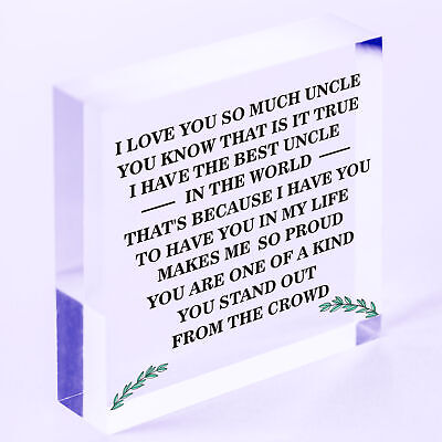 Best Uncle Plaque Gift For Birthday Christmas Gift For Brother From Niece Nephew