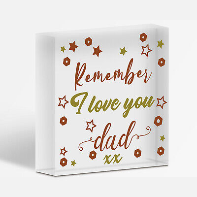 Remember I Love You Dad Wood Heart Gift For Fathers Day Birthday Keepsake