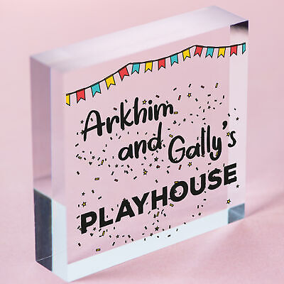 Quirky Playhouse Sign Personalised Garden Summerhouse Sign Son Daughter Gift