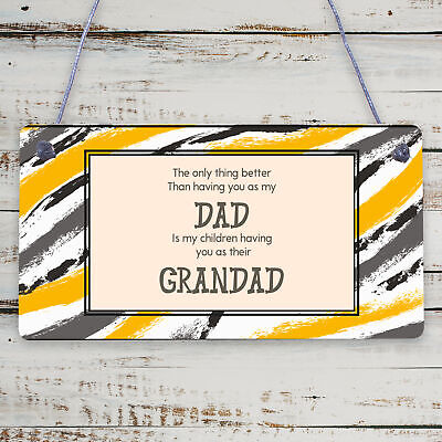 Dad Grandad To Be Grandparent Gifts Hanging Plaque Thank You Birthday Gifts