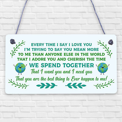 Novelty hanging Sign For Valentines Day Anniversary Gift For Boyfriend