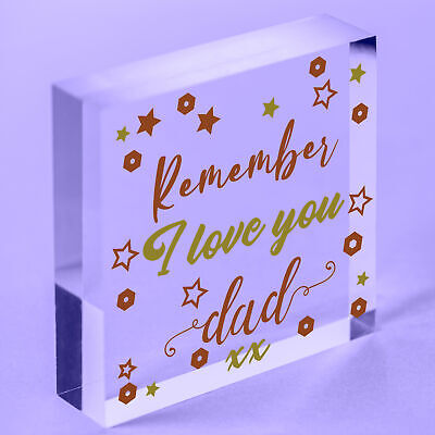 Remember I Love You Dad Wood Heart Gift For Fathers Day Birthday Keepsake