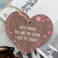 Best Friend Gift Novelty Wood Heart Birthday Christmas Gift For Sister Keepsake