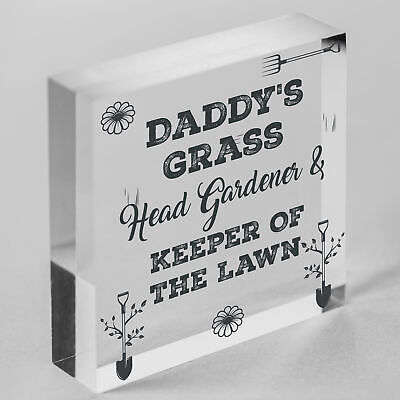 Daddy's Grass Garden Lawn Shed Father's Day Hanging Plaque Dad Gift Sign