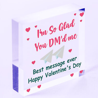 Valentines Day Gift For Him Her So Glad You Dmed Me FUNNY Joke Card