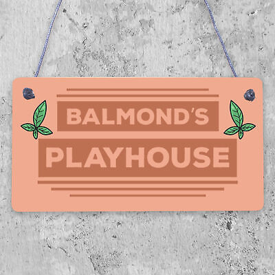 Playhouse Sign Personalised Garden Den Playroom Door Sign ANY words Gift